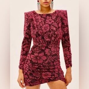 160.  For Love & Lemons Shailee Mulberry Metallic Mini Dress